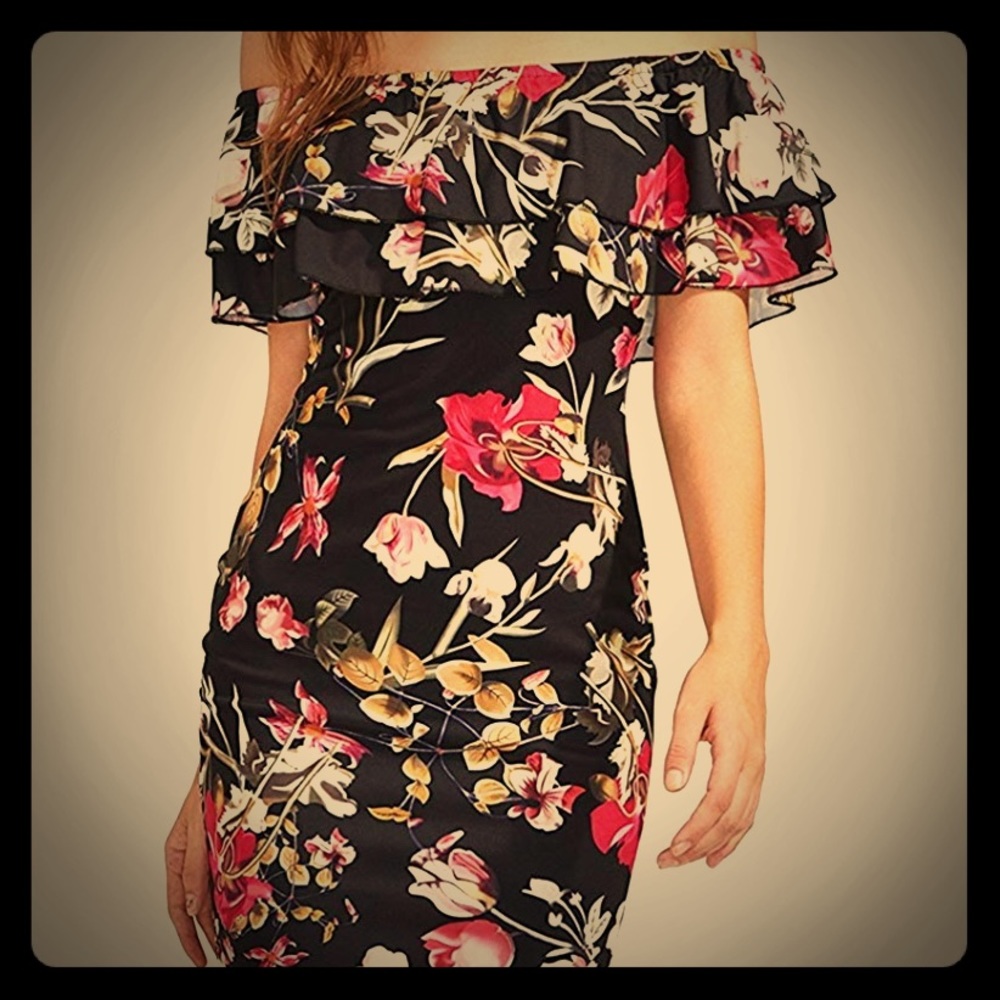 Floral Off The Shoulder Dress